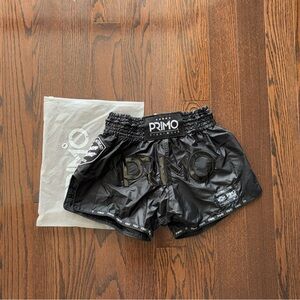 Primo Muay Thai Shorts NEW “Black Panther II” Super Nylon (With Bag)